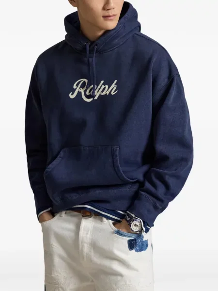 Șosete Polo Ralph Lauren cu model herringbone cu broderie plasă albastru