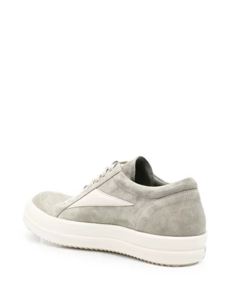 Sneakerși Rick Owens din piele de căprioară gri