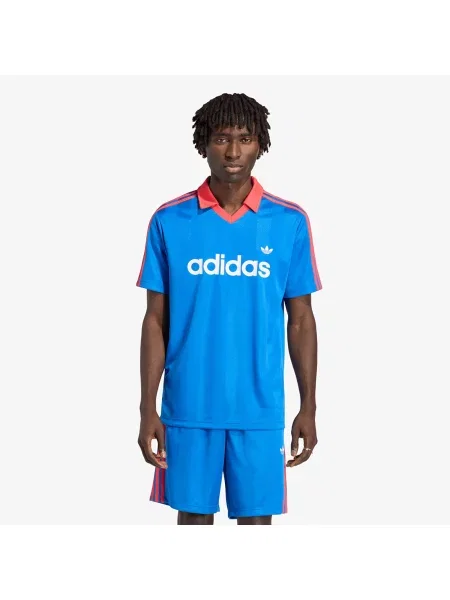 С яка тениска Adidas Originals от джърси синьо