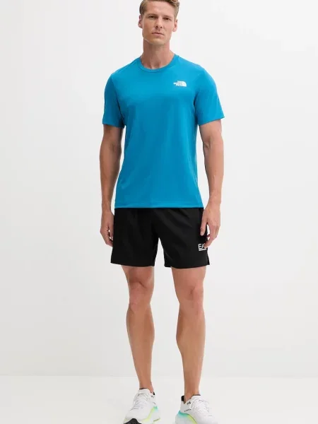 The North Face t-shirt treningowy Lightbright gładki niebieski