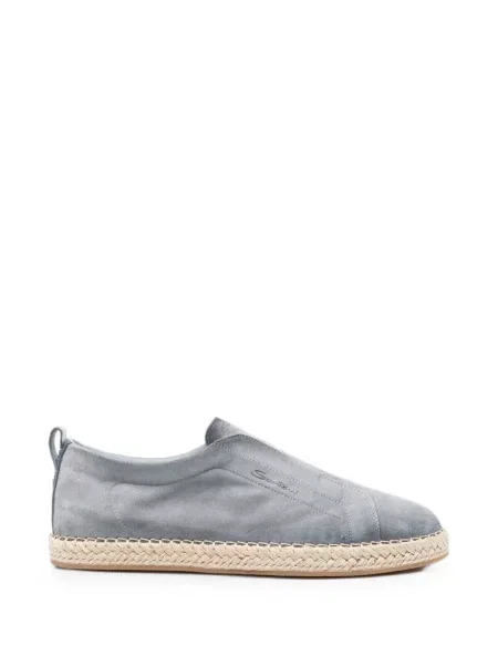 Szarvasbőr espadrilles Santoni kék