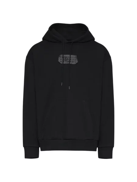 Hanorac cu glugă Mm6 Maison Margiela lung negru