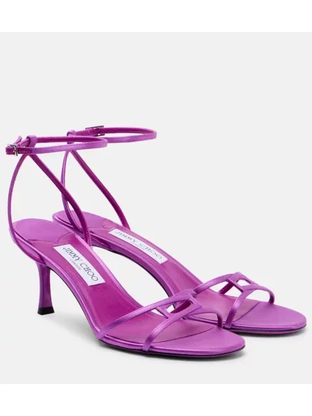 Sandale Jimmy Choo din satin violet