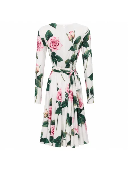 Sukienka Dolce And Gabbana kopertowa biała