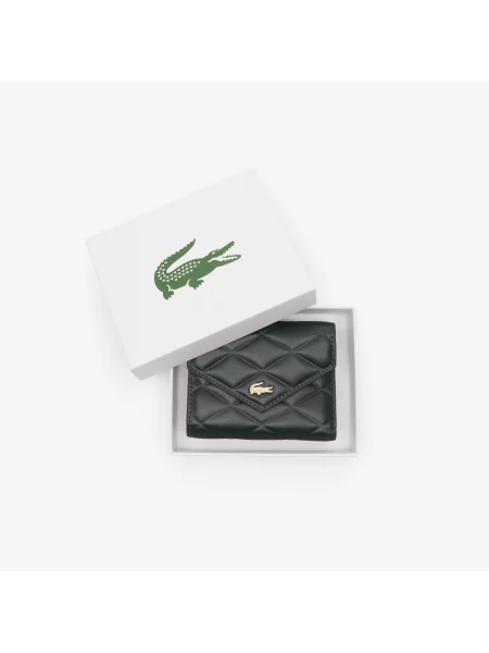 Lacoste Etui Na Karty Ze Wzorem Ciemnozielone zielony
