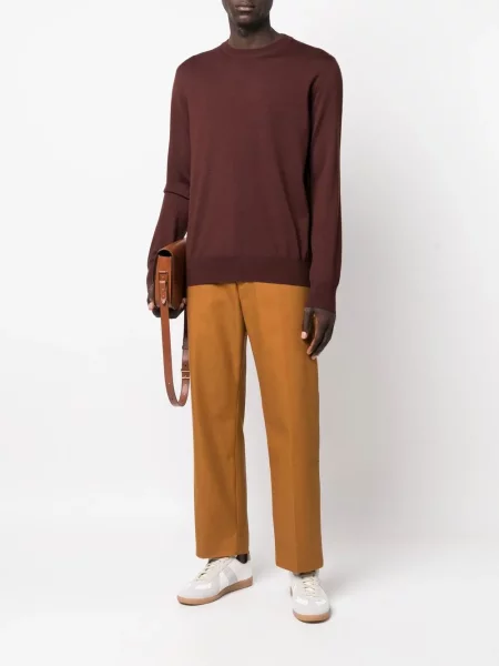 Sweter Jil Sander wełniany brązowy