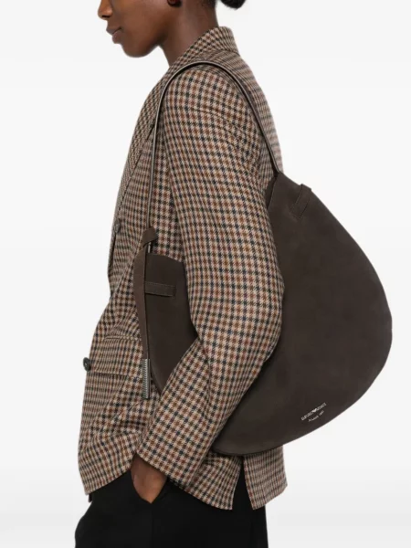 Kabelka Emporio Armani s autogramem hnědá
