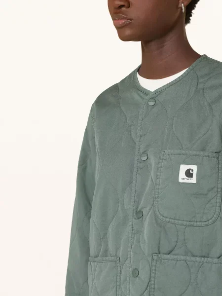 Kurtka pikowana z detalem z logo model ‘Kylan’ Carhartt Work In Progress zielona