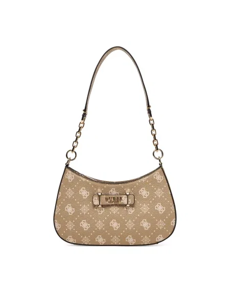 Táska Guess Carrie Logo bézs