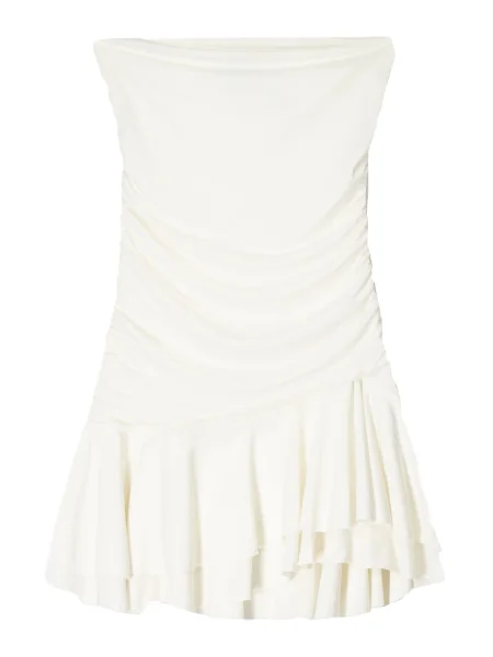 Bershka Koktejl obleka ecru