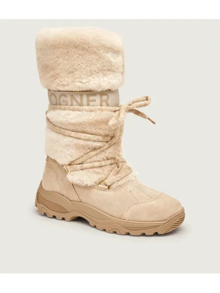 Bogner Bocanci Alta Badia S 8 B | piele întoarsă | wełna | shearling bej