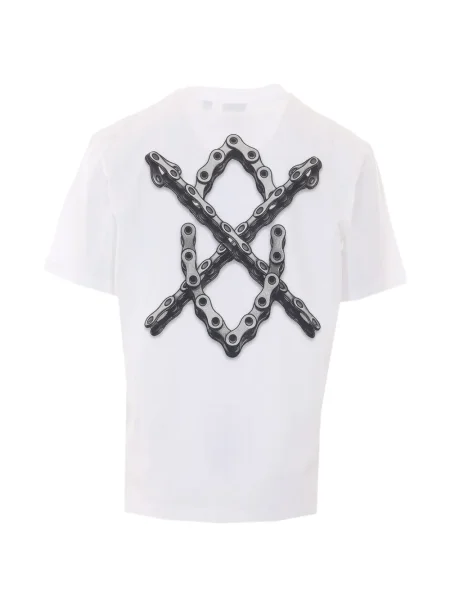 Tricou Daily Paper cu imagine alb