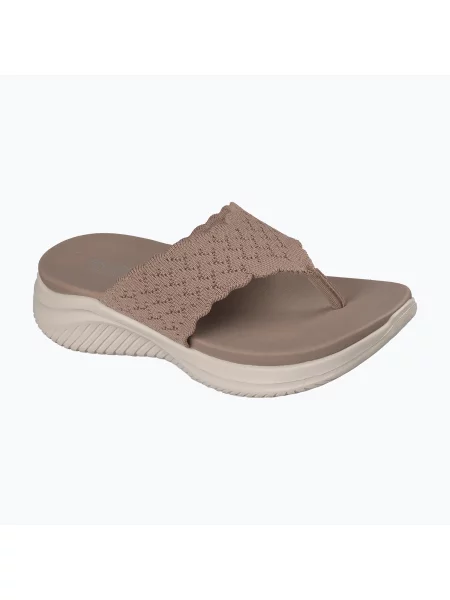 Дамски чехли SKECHERS Ultra Flex Rhythm Waves brown кафяво