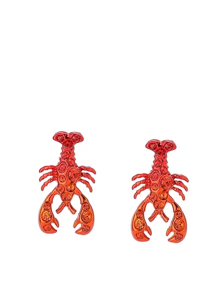 Betsey Johnson Náušnice Mermaid Jewels' červená