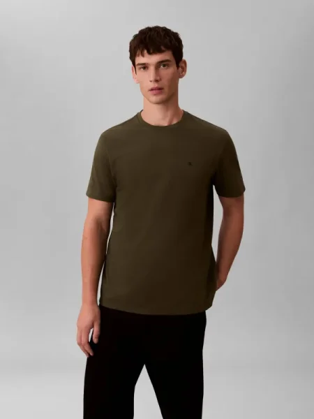 Klasszikus póló Calvin Klein Jeans khaki