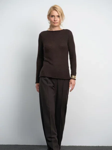 Вовняний Джемпер TrikoBakh темно-коричневий коричневий