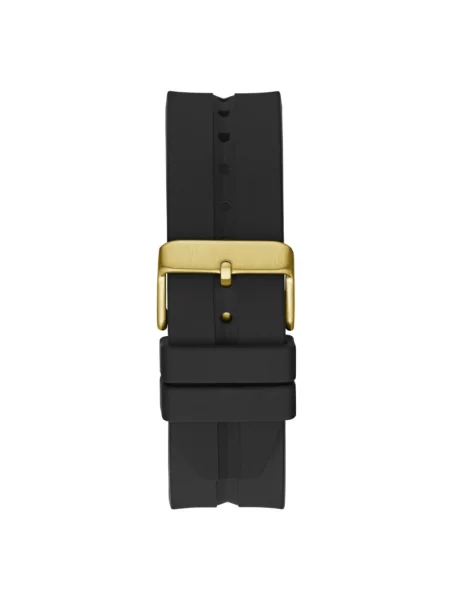 Lniany zegarek Guess czarny