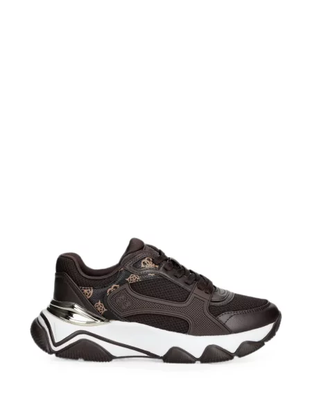 Sneakerși Guess cu imagine maro