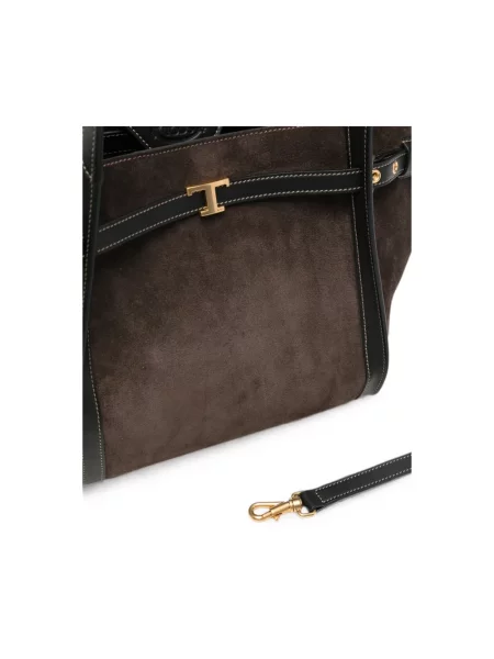 Shopperka Tod's skórzana brązowa