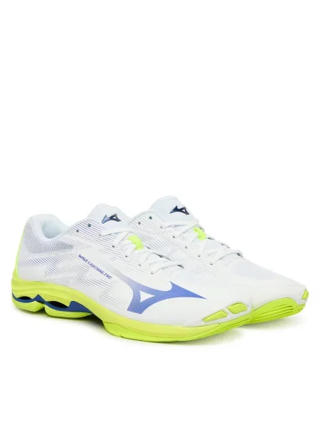 Volejbalové topánky Mizuno Wave Lightning Pro white/lighting yellow/dazzling blue biela