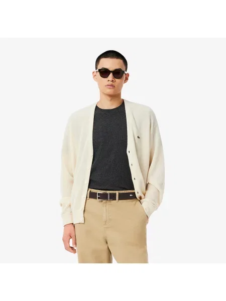 Lacoste ремінь чоловічий шкіряний коричневий