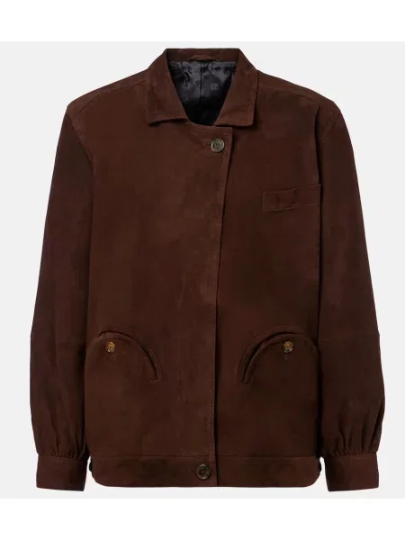 Geacă bomber Blazé Milano din piele de căprioară maro