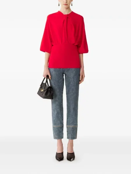 Pulover Lanvin drapat roșu