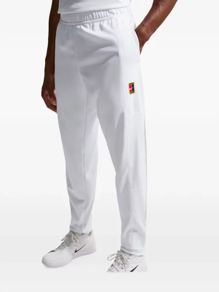 Pantaloni Nike alergare cu autograf alb