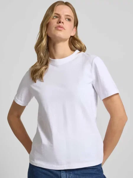 T-shirt o kroju regular fit z czystej bawełny Model MONJA' Only biała