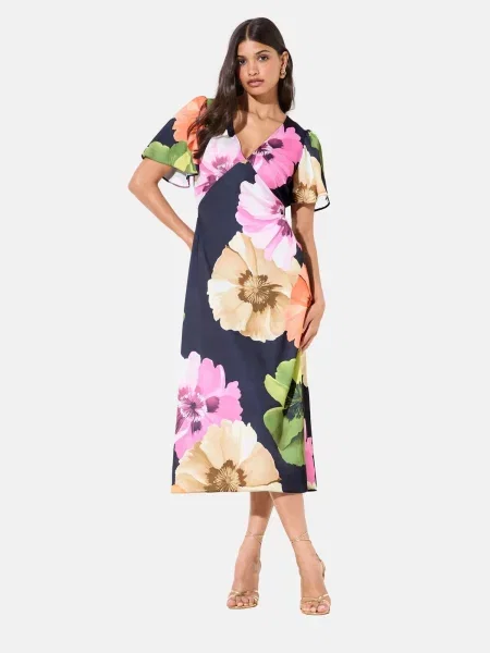 Friends Like These Rochie / bleumarin / verde / roz eozină bej