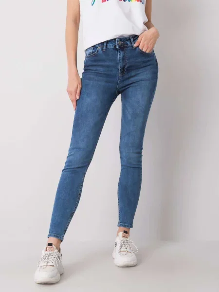 Pantaloni Fashionhunters albastru