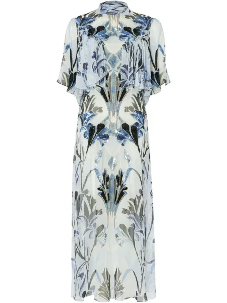 Rochie maxi Temperley London de costum albastru