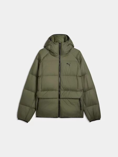 Пуховик PUMA Hooded Down Puffer Jacket M комбінований верх зелений