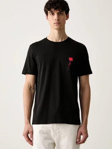 HUGO tricou pentru bărbați din Diflow negru