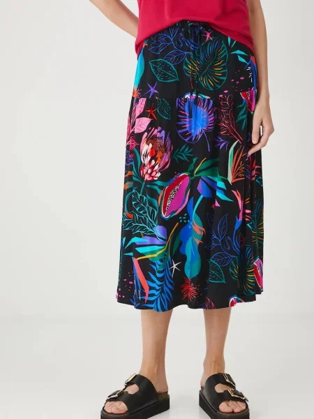 Спідниця Medicine midi розкльошена чорний