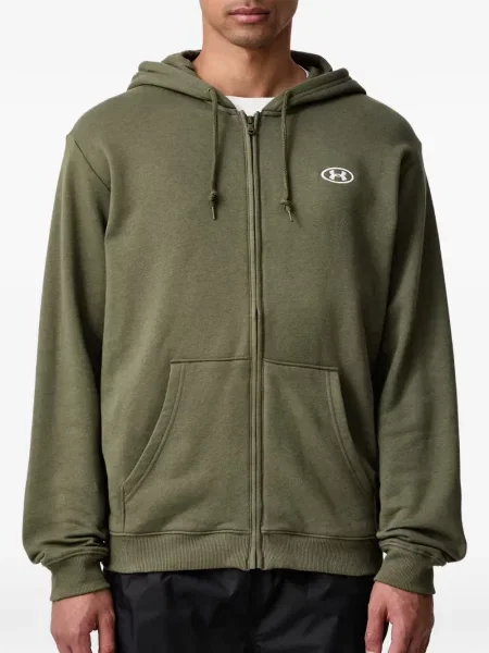 Hanorac cu glugă Under Armour cu autograf verde