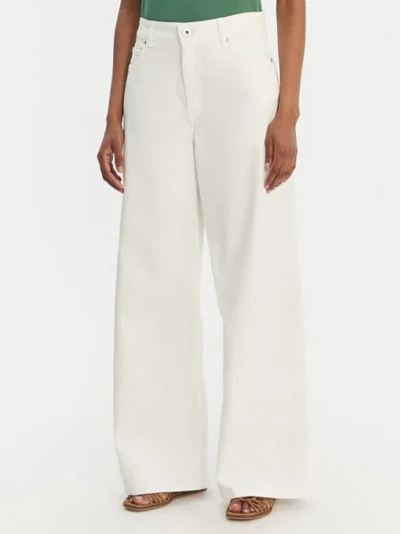Weekend Max Mara Blugi Medina Wide Leg alb