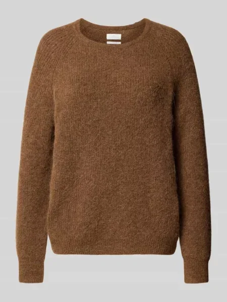 Sweter z dzianiny z prążkowanymi wykończeniami Fynch-hatton