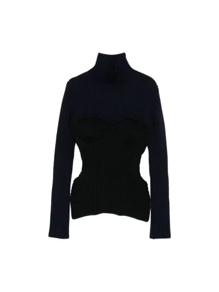 Sweter Jean Paul Gaultier z długim rękawem czarny