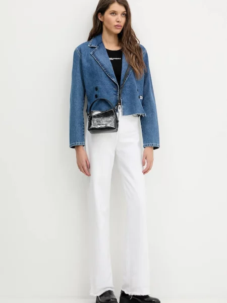 Karl Lagerfeld Jeans kurtka jeansowa przejściowa niebieski