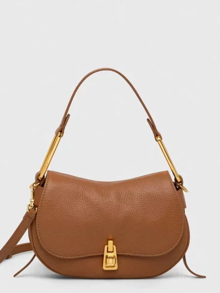 Coccinelle geantă crossbody pentru femei din piele maro