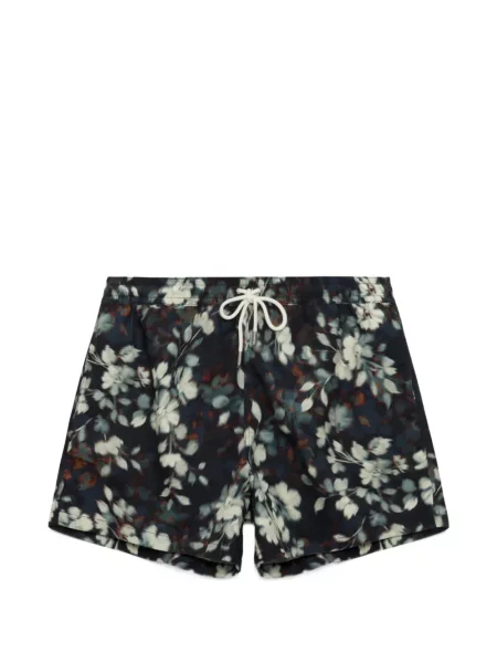 Slip de baie Simkhai cu model floral cu imagine albastru