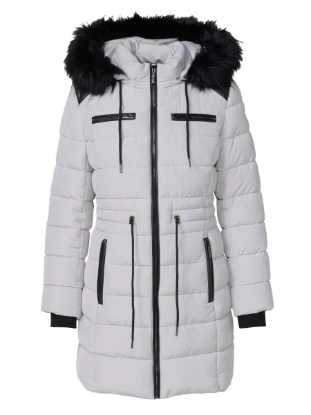 KOROSHI Geacă de iarnă negru alb
