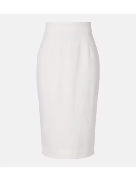 Fustă tip creion Dolce&gabbana de lână alb