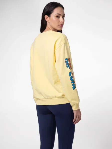 Fleecová fleecová mikina Rip Curl žltá