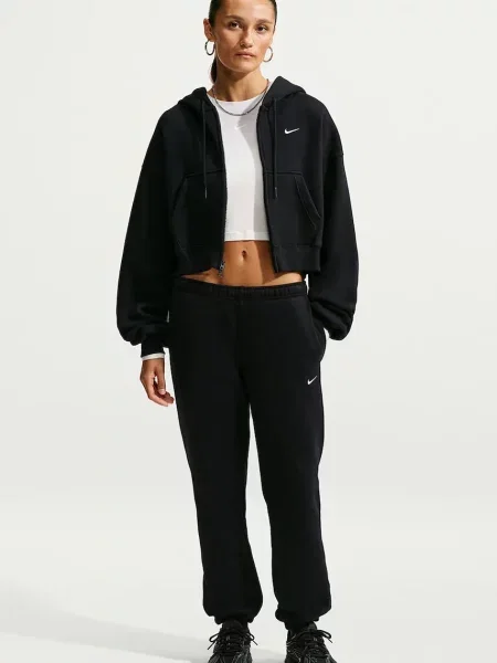 Nike Sportswear spodnie dresowe z bawełną Studio Fleece czarne