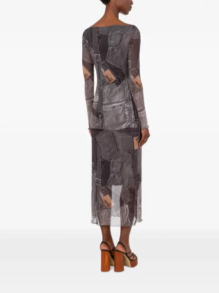 Rochie Love Moschino plasă gri