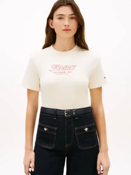 TOMMY HILFIGER Póló világos / rózsaszín bézs