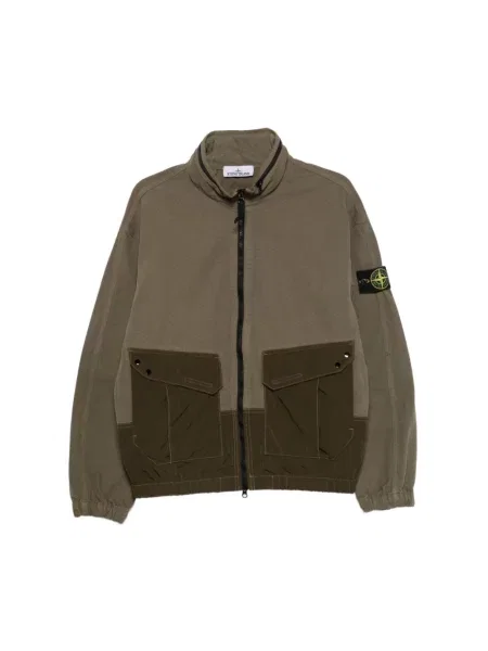 Kurtka koszulowa Stone Island z kamieniami zielona