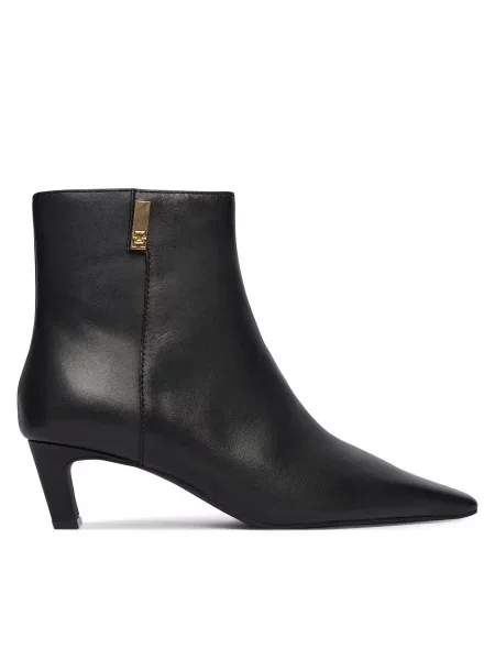 Škornji Tommy Hilfiger Th Square Toe Kitten Bootie črna
